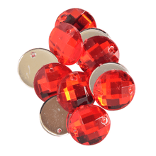 PEDRA REDONDA FURO 16MM R16  1 VERMELHO