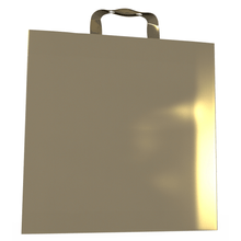 SACOLA PLAST LISA ALCA FITA 27X40 DOURADA